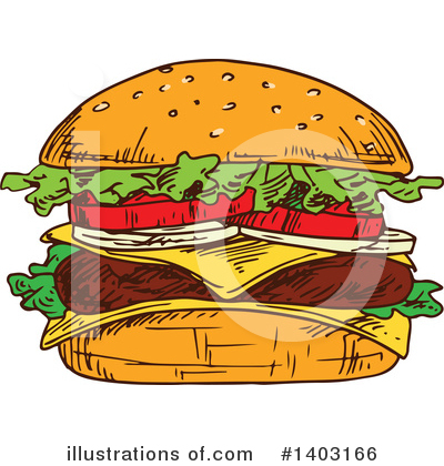 Royalty-Free (RF) Hamburger Clipart Illustration by Vector Tradition SM - Stock Sample #1403166