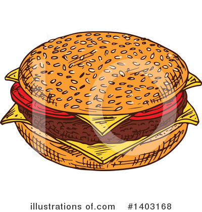 Royalty-Free (RF) Hamburger Clipart Illustration by Vector Tradition SM - Stock Sample #1403168
