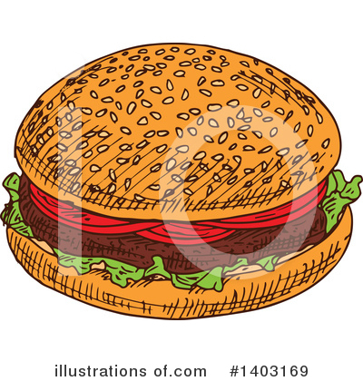 Royalty-Free (RF) Hamburger Clipart Illustration by Vector Tradition SM - Stock Sample #1403169