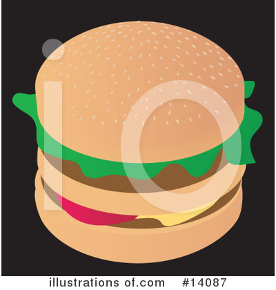 Royalty-Free (RF) Hamburger Clipart Illustration by Rasmussen Images - Stock Sample #14087