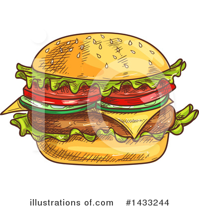 Royalty-Free (RF) Hamburger Clipart Illustration by Vector Tradition SM - Stock Sample #1433244