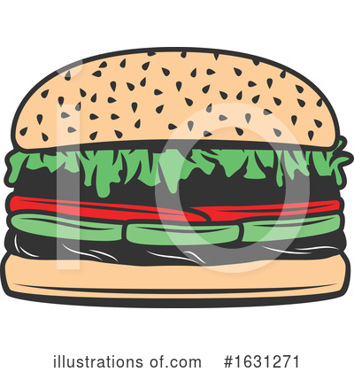 Royalty-Free (RF) Hamburger Clipart Illustration by Vector Tradition SM - Stock Sample #1631271