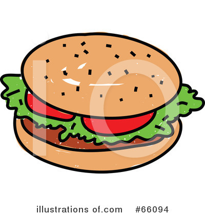 Royalty-Free (RF) Hamburger Clipart Illustration by Prawny - Stock Sample #66094