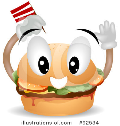 Royalty-Free (RF) Hamburger Clipart Illustration by BNP Design Studio - Stock Sample #92534