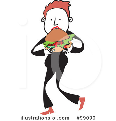 Royalty-Free (RF) Hamburger Clipart Illustration by Prawny - Stock Sample #99090