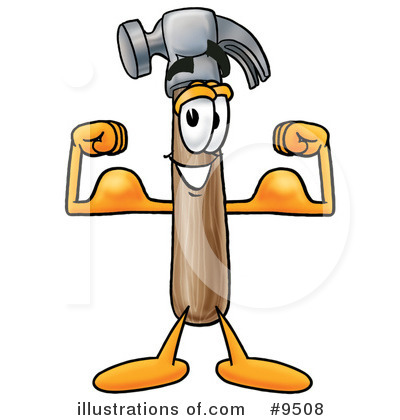 Royalty-Free (RF) Hammer Clipart Illustration by Mascot Junction - Stock Sample #9508