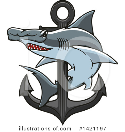 Hammerhead Shark Clipart #1421197 by Vector Tradition SM