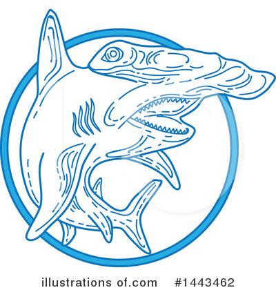 Hammerhead Shark Clipart #1443462 by patrimonio