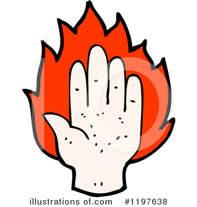 Flaming Hand Clipart #1197638 by lineartestpilot