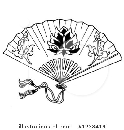 Royalty-Free (RF) Hand Fan Clipart Illustration by LoopyLand - Stock Sample #1238416