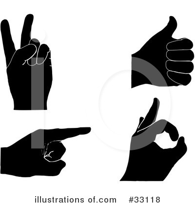 Royalty-Free (RF) Hand Signal Clipart Illustration by elaineitalia - Stock Sample #33118