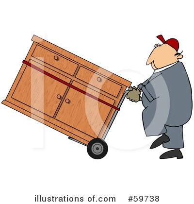 Royalty-Free (RF) Hand Truck Clipart Illustration by djart - Stock Sample #59738