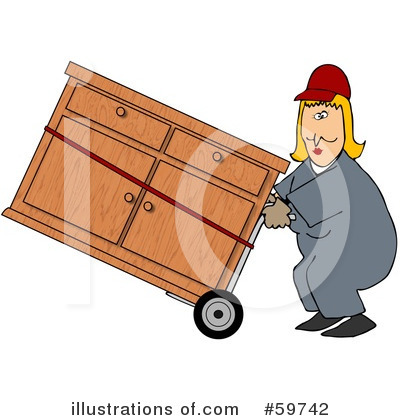 Royalty-Free (RF) Hand Truck Clipart Illustration by djart - Stock Sample #59742
