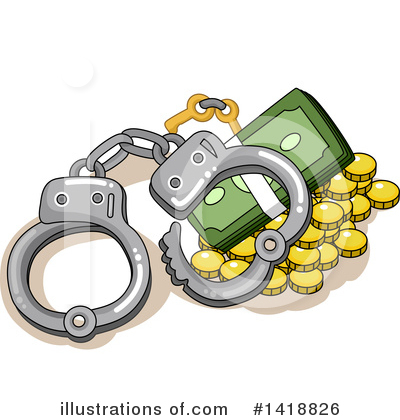 Royalty-Free (RF) Handcuffs Clipart Illustration by BNP Design Studio - Stock Sample #1418826