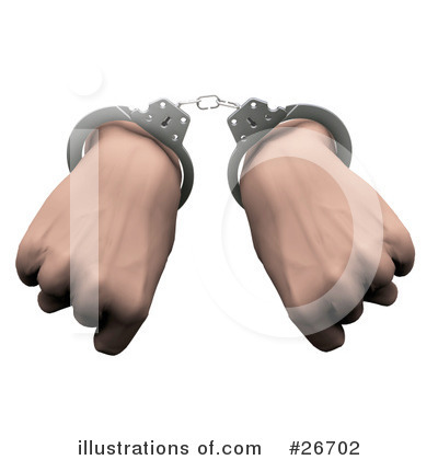 Royalty-Free (RF) Handcuffs Clipart Illustration by KJ Pargeter - Stock Sample #26702