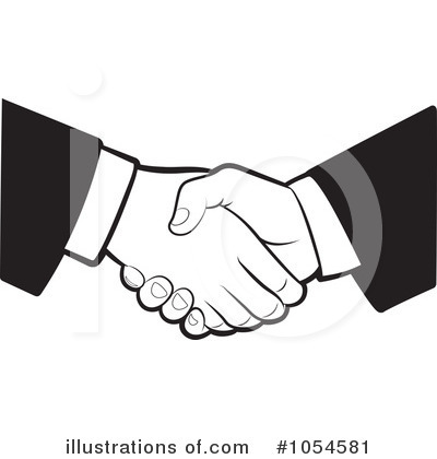 Royalty-Free (RF) Handshake Clipart Illustration by Lal Perera - Stock Sample #1054581
