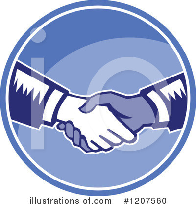 Royalty-Free (RF) Handshake Clipart Illustration by patrimonio - Stock Sample #1207560