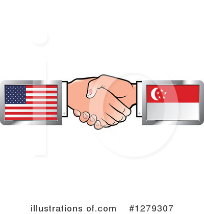 Royalty-Free (RF) Handshake Clipart Illustration by Lal Perera - Stock Sample #1279307