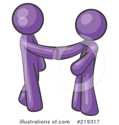Royalty-Free (RF) Handshake Clipart Illustration by Leo Blanchette - Stock Sample #219317