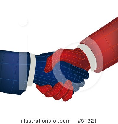 Royalty-Free (RF) Handshake Clipart Illustration by dero - Stock Sample #51321