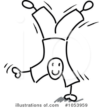 Royalty-Free (RF) Handstand Clipart Illustration by Frog974 - Stock Sample #1053959