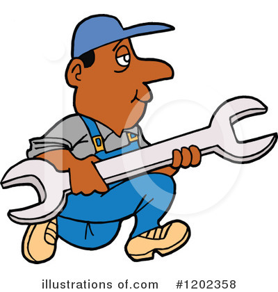 Royalty-Free (RF) Handy Man Clipart Illustration by LaffToon - Stock Sample #1202358