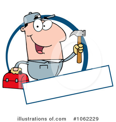 Royalty-Free (RF) Handyman Clipart Illustration by Hit Toon - Stock Sample #1062229