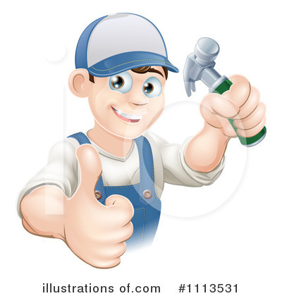 Royalty-Free (RF) Handyman Clipart Illustration by AtStockIllustration - Stock Sample #1113531