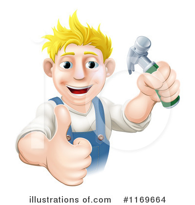 Royalty-Free (RF) Handyman Clipart Illustration by AtStockIllustration - Stock Sample #1169664