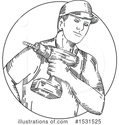 Royalty-Free (RF) Handyman Clipart Illustration by patrimonio - Stock Sample #1531525