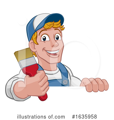 Royalty-Free (RF) Handyman Clipart Illustration by AtStockIllustration - Stock Sample #1635958