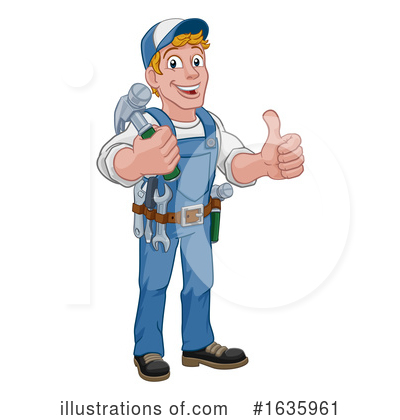 Royalty-Free (RF) Handyman Clipart Illustration by AtStockIllustration - Stock Sample #1635961