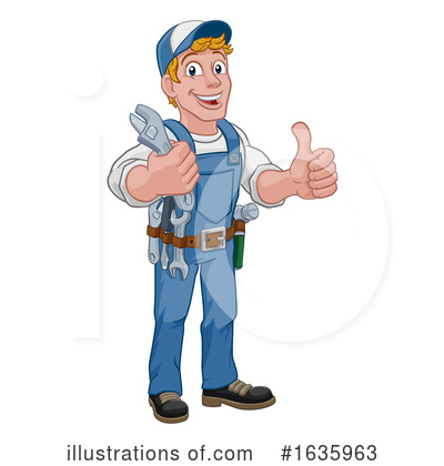 Royalty-Free (RF) Handyman Clipart Illustration by AtStockIllustration - Stock Sample #1635963