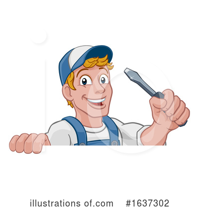 Royalty-Free (RF) Handyman Clipart Illustration by AtStockIllustration - Stock Sample #1637302