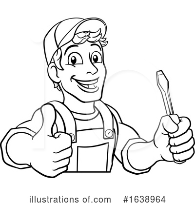 Royalty-Free (RF) Handyman Clipart Illustration by AtStockIllustration - Stock Sample #1638964