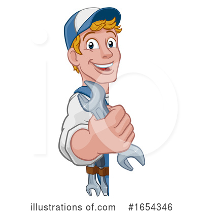 Royalty-Free (RF) Handyman Clipart Illustration by AtStockIllustration - Stock Sample #1654346