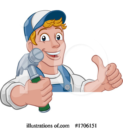 Royalty-Free (RF) Handyman Clipart Illustration by AtStockIllustration - Stock Sample #1706151