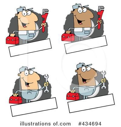Royalty-Free (RF) Handyman Clipart Illustration by Hit Toon - Stock Sample #434694