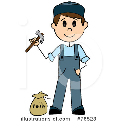 Royalty-Free (RF) Handyman Clipart Illustration by Pams Clipart - Stock Sample #76523