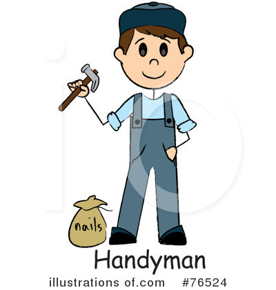 Royalty-Free (RF) Handyman Clipart Illustration by Pams Clipart - Stock Sample #76524