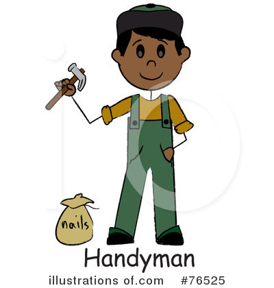 Royalty-Free (RF) Handyman Clipart Illustration by Pams Clipart - Stock Sample #76525