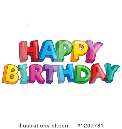Royalty-Free (RF) Happy Birthday Clipart Illustration by visekart - Stock Sample #1207781