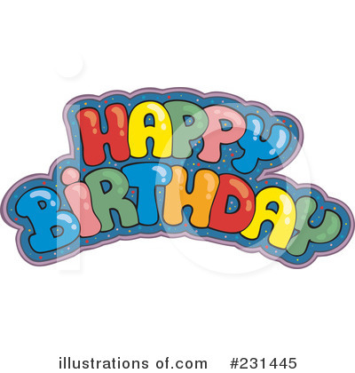 Royalty-Free (RF) Happy Birthday Clipart Illustration by visekart - Stock Sample #231445