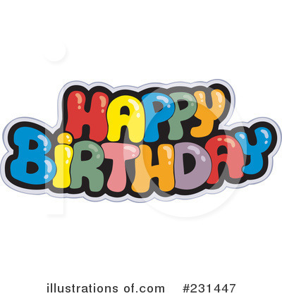 Royalty-Free (RF) Happy Birthday Clipart Illustration by visekart - Stock Sample #231447
