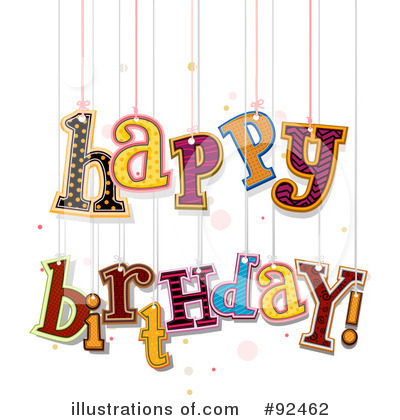 Royalty-Free (RF) Happy Birthday Clipart Illustration by BNP Design Studio - Stock Sample #92462