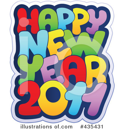 Royalty-Free (RF) Happy New Year Clipart Illustration by visekart - Stock Sample #435431
