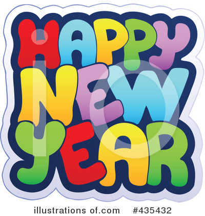 Royalty-Free (RF) Happy New Year Clipart Illustration by visekart - Stock Sample #435432