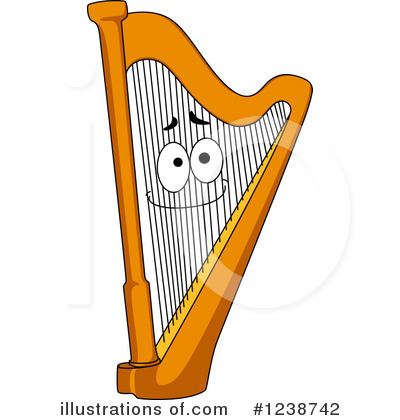 Royalty-Free (RF) Harp Clipart Illustration by Vector Tradition SM - Stock Sample #1238742