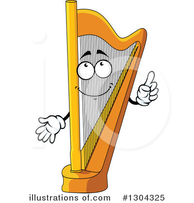 Royalty-Free (RF) Harp Clipart Illustration by Vector Tradition SM - Stock Sample #1304325