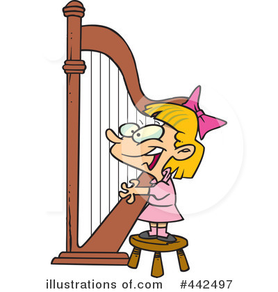 Royalty-Free (RF) Harp Clipart Illustration by toonaday - Stock Sample #442497